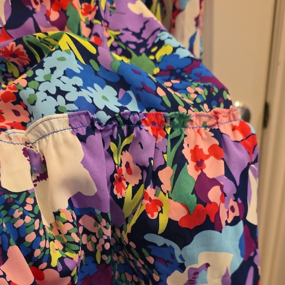 NWOT XL Chic Soul Floral Jumpsuit - Blue and Pink - Picture 3 of 8